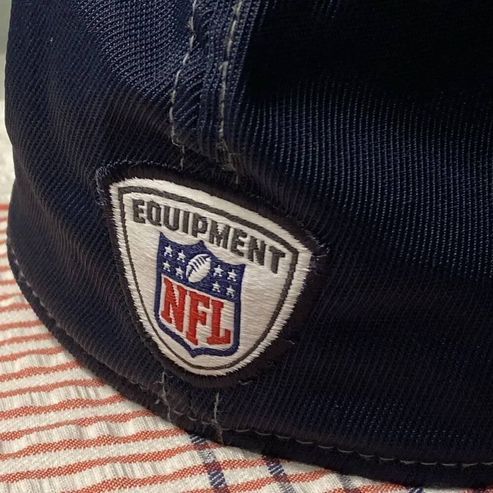 Vintage Reebok NFL Onfield Dallas Cowboys Flexfit Hat Navy Gray Sideline Y2K